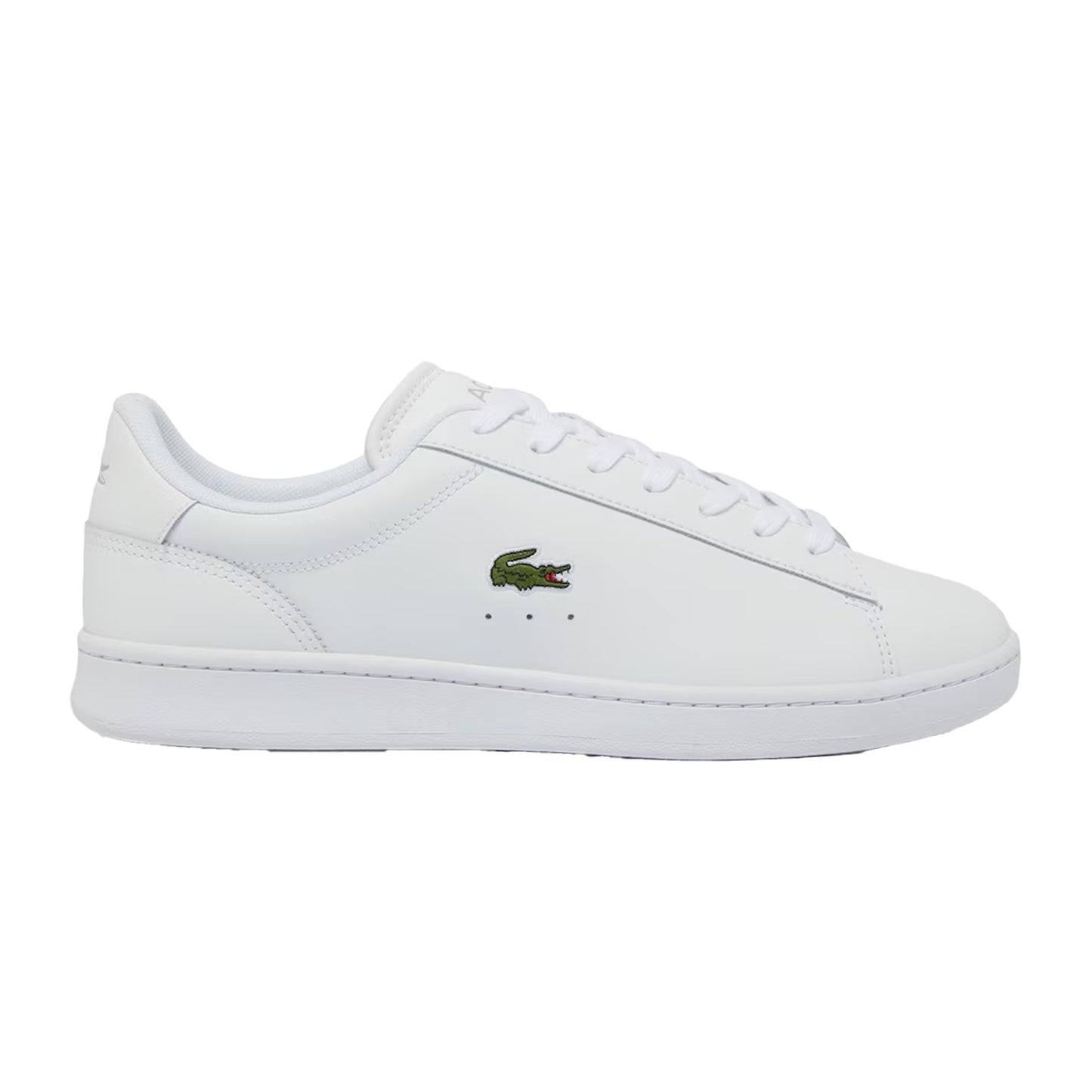 White - Front - Lacoste Mens Carnaby Leather Flat Trainers