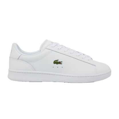 White - Front - Lacoste Mens Carnaby Leather Flat Trainers