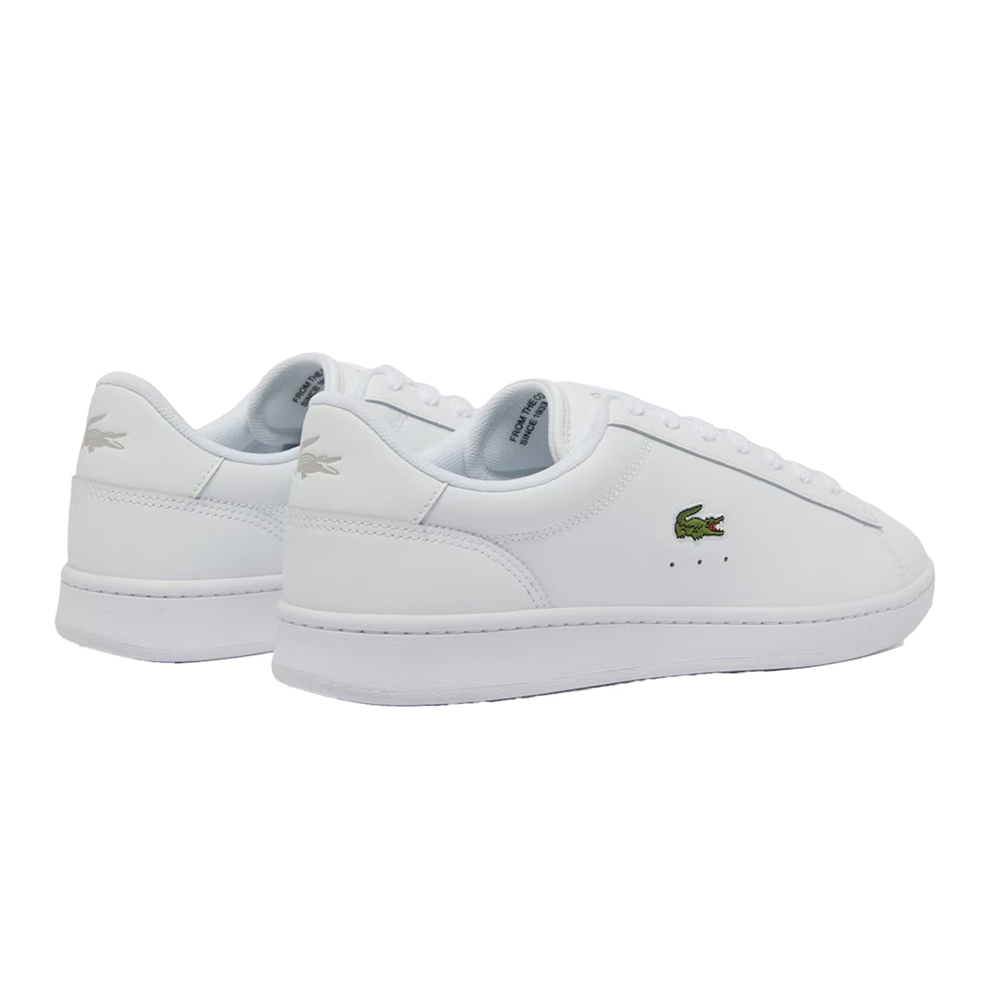 White - Back - Lacoste Mens Carnaby Leather Flat Trainers