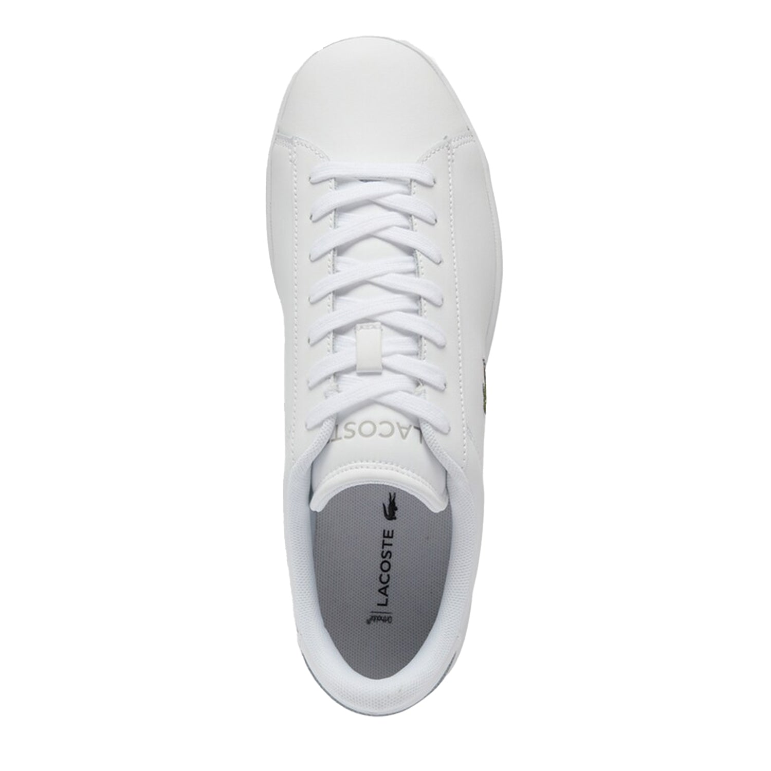 White - Side - Lacoste Mens Carnaby Leather Flat Trainers