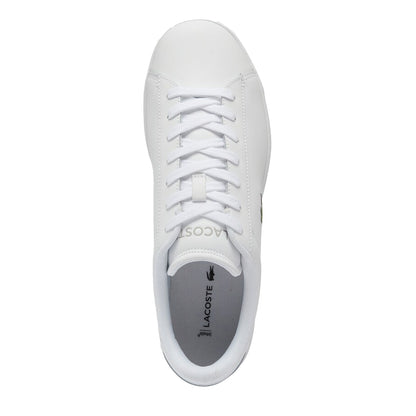 White - Side - Lacoste Mens Carnaby Leather Flat Trainers