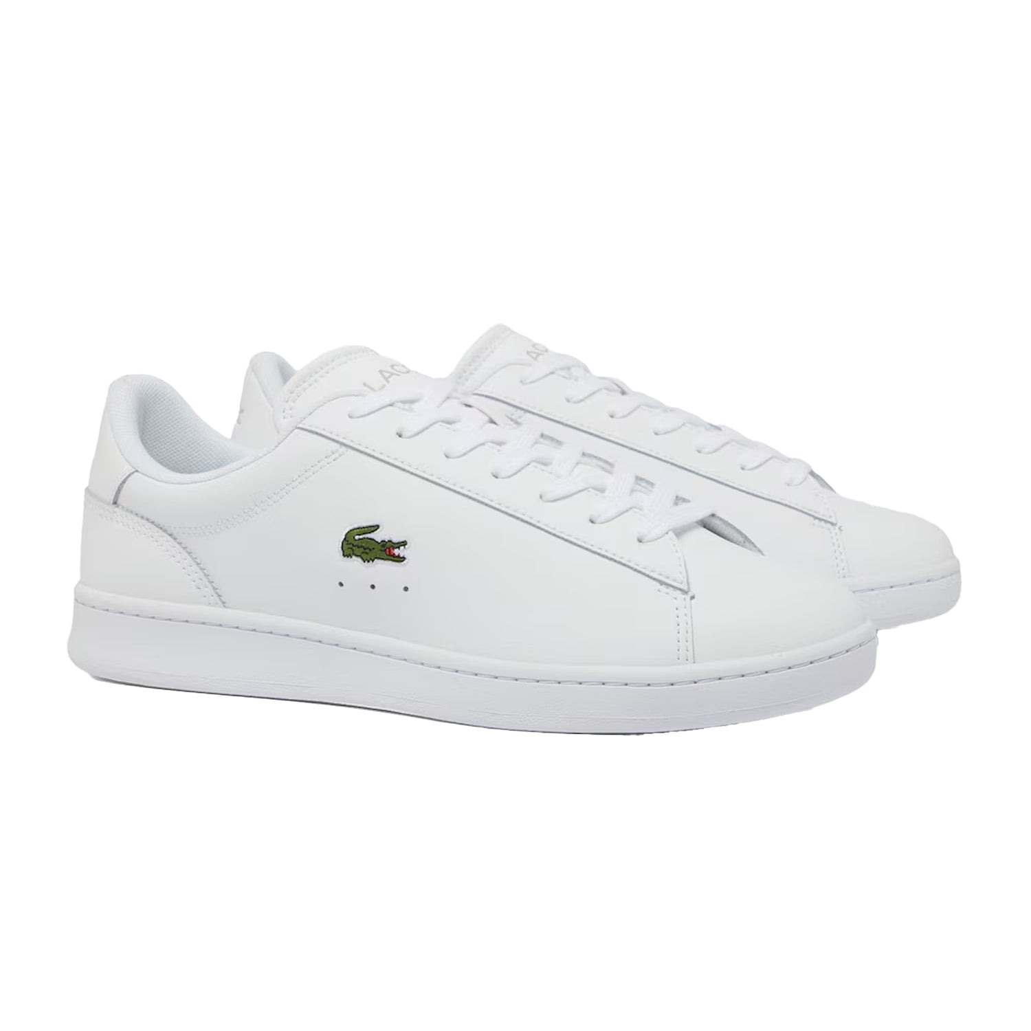 White - Pack Shot - Lacoste Mens Carnaby Leather Flat Trainers