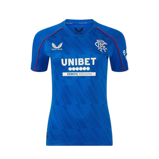 Blue - Front - Castore Womens-Ladies 2024 2025 Rangers FC Football Shirt