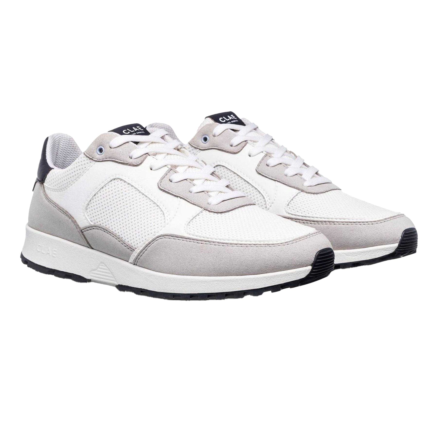 White-Navy - Lifestyle - CLAE Womens-Ladies Logo Low Cut Trainers