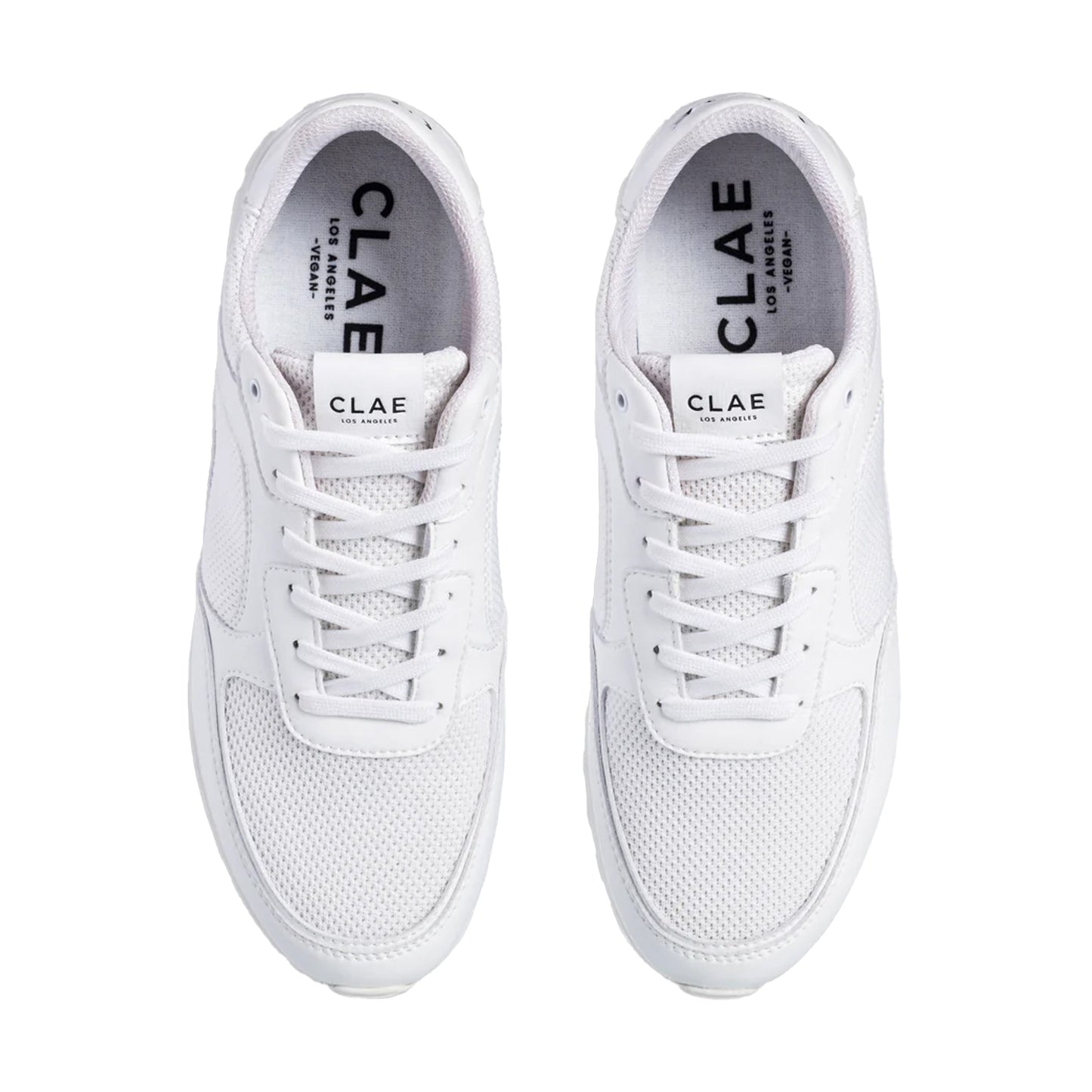 White - Side - CLAE Womens-Ladies Logo Low Cut Trainers