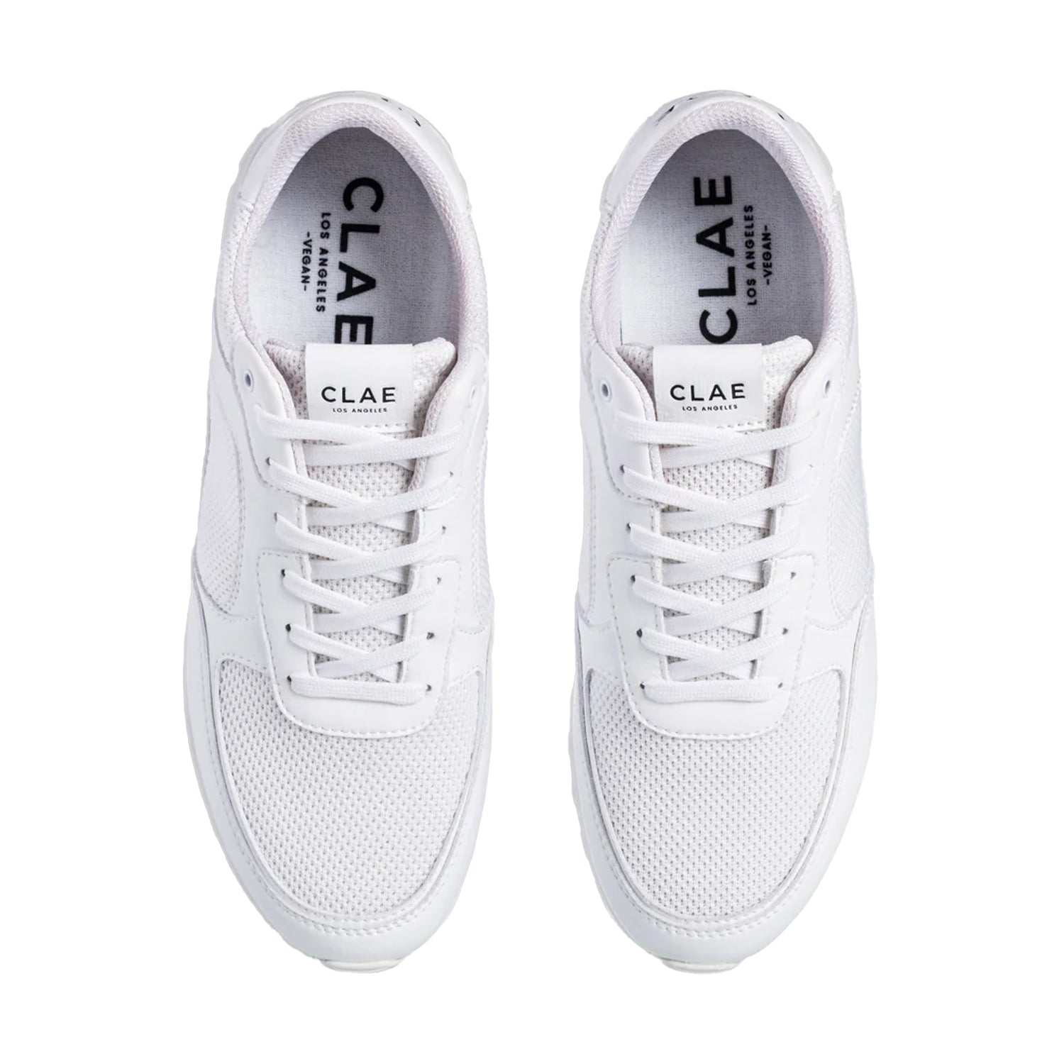 White - Side - CLAE Womens-Ladies Logo Low Cut Trainers