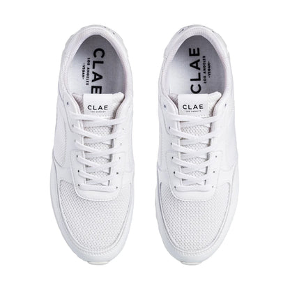 White - Side - CLAE Womens-Ladies Logo Low Cut Trainers