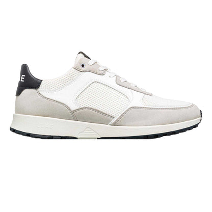 White-Navy - Front - CLAE Womens-Ladies Logo Low Cut Trainers