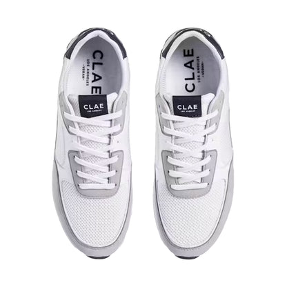 White-Navy - Back - CLAE Womens-Ladies Logo Low Cut Trainers
