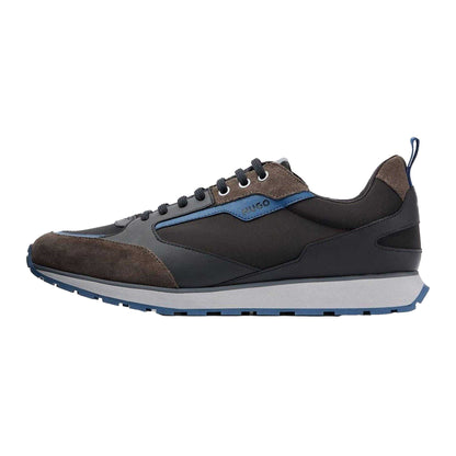 Black - Back - Hugo Mens Logo Running Trainers