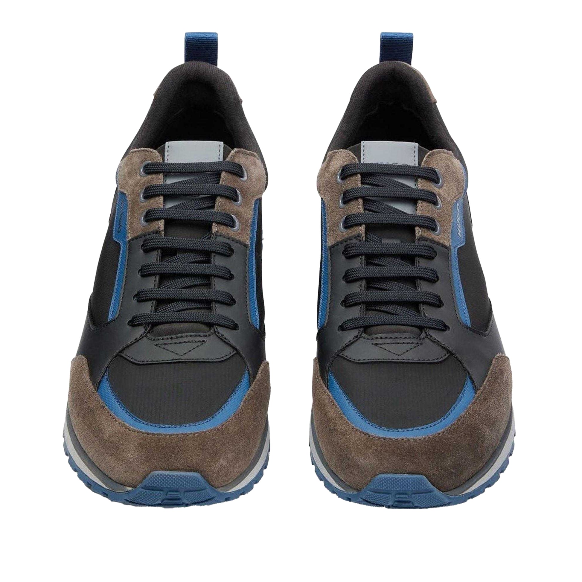 Black - Side - Hugo Mens Logo Running Trainers