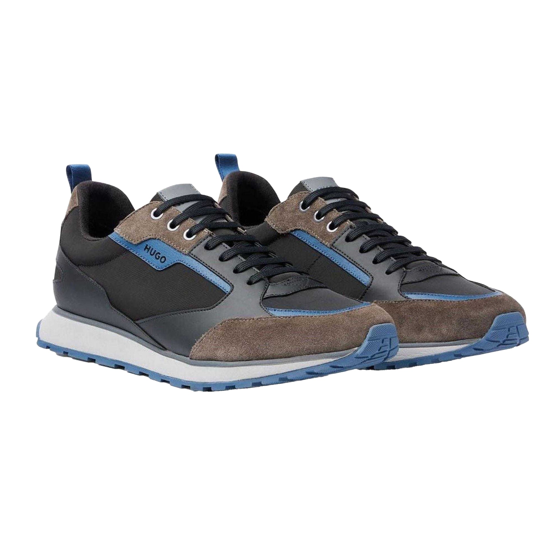 Black - Pack Shot - Hugo Mens Logo Running Trainers