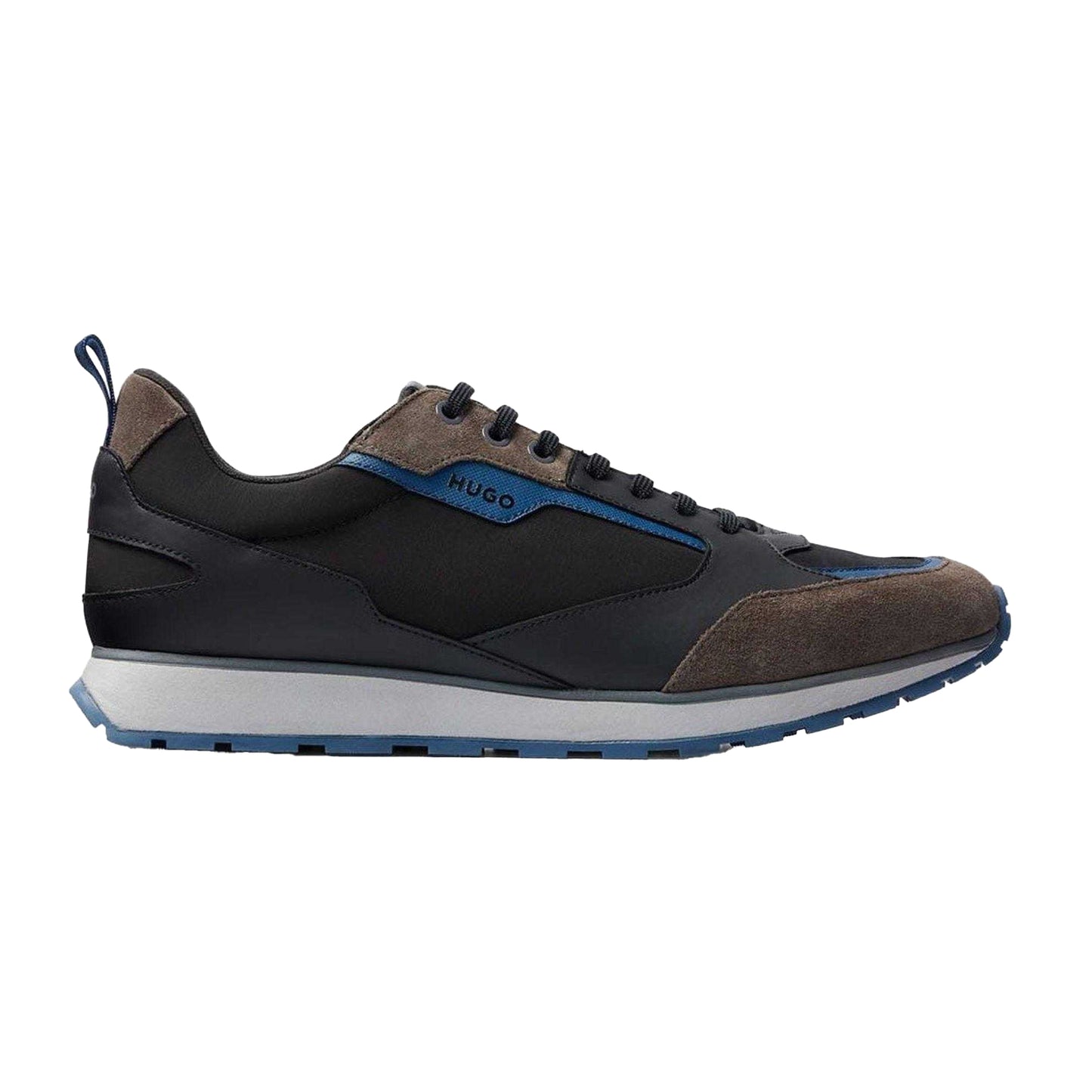 Black - Front - Hugo Mens Logo Running Trainers