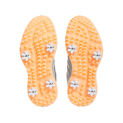 White - Side - Adidas Womens-Ladies Leopard Print BOA Lacing System Golf Shoes