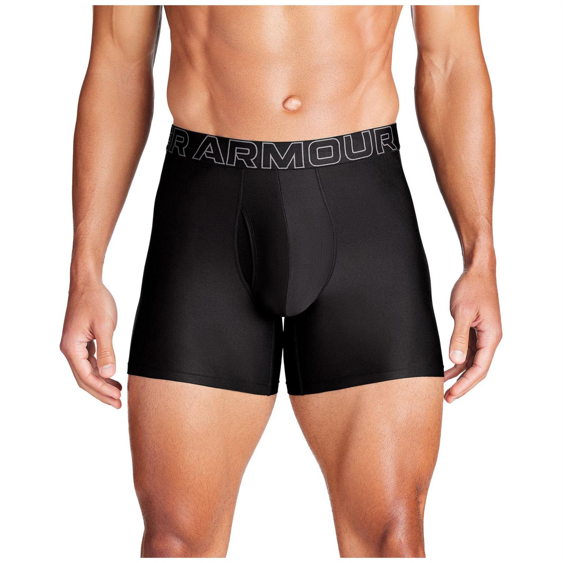 Black - Back - Under Armour Mens Performance Tech Boxer Shorts