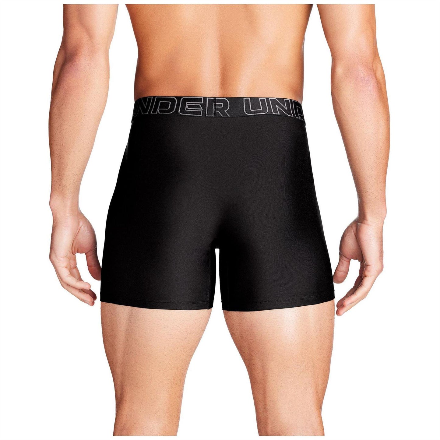 Black - Side - Under Armour Mens Performance Tech Boxer Shorts