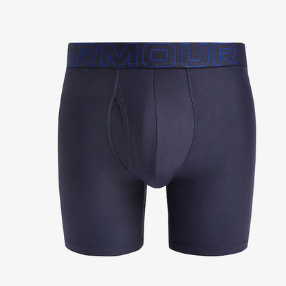 Royal Blue-Steel-Navy - Side - Under Armour Mens Performance Tech Boxer Shorts