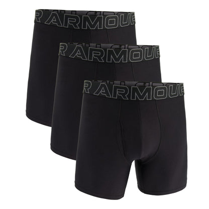 Black - Front - Under Armour Mens Performance Tech Boxer Shorts