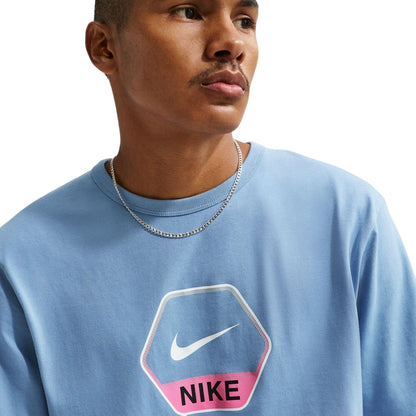 Blue - Side - Nike Mens Sportswear Club T-Shirt