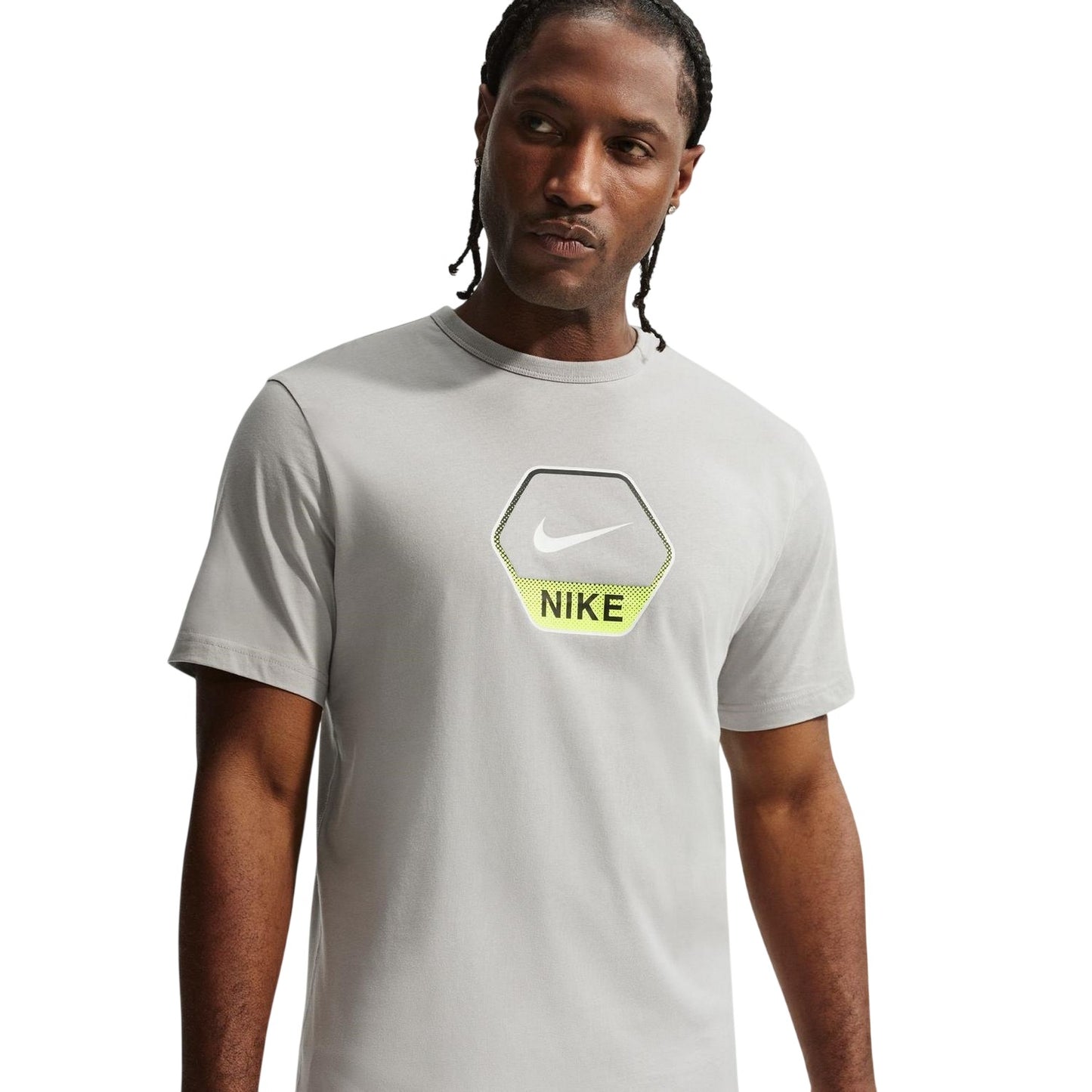 Grey - Front - Nike Mens Sportswear Club T-Shirt