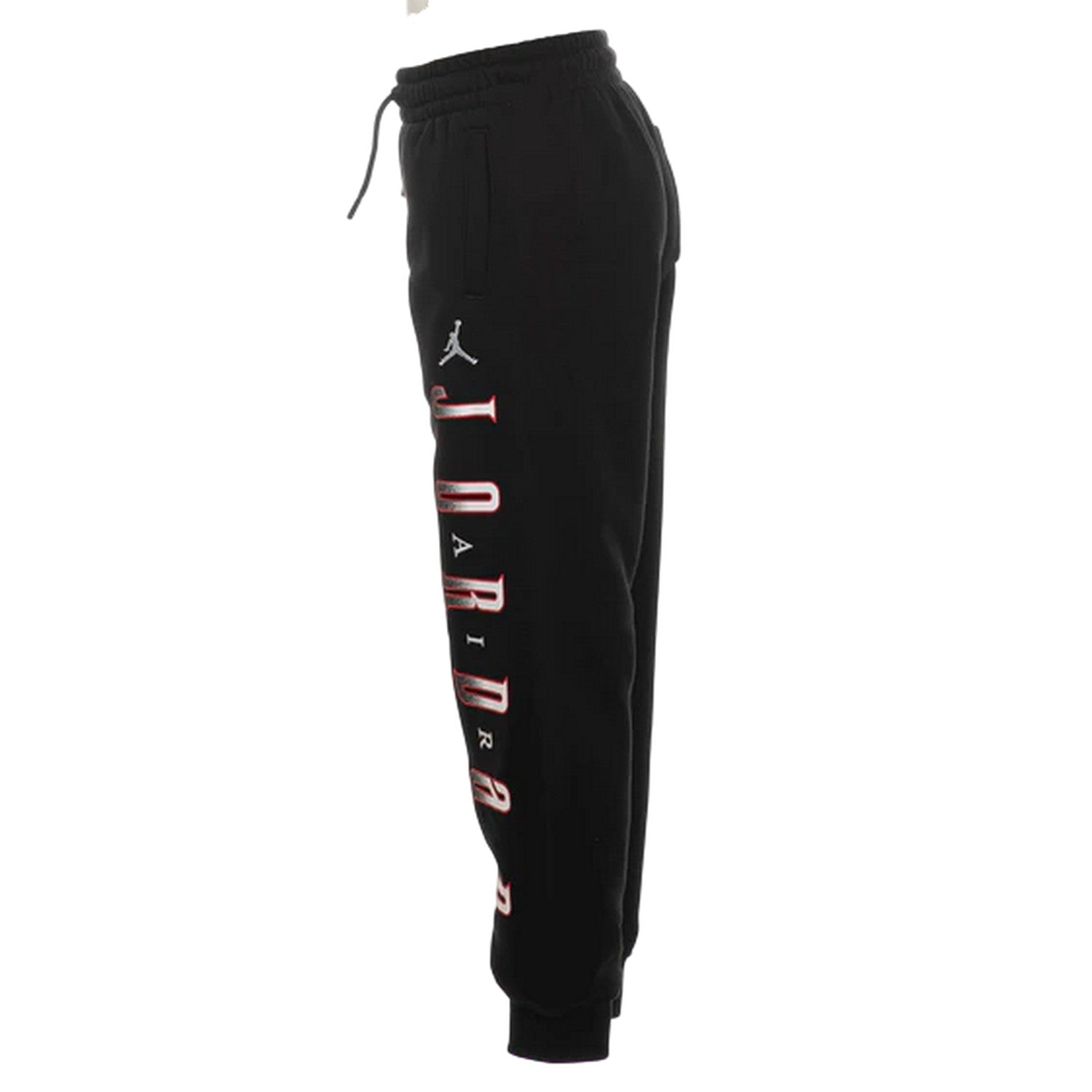 Black - Side - Nike Childrens-Kids Air Jordan Fleece Graphic Print Joggers