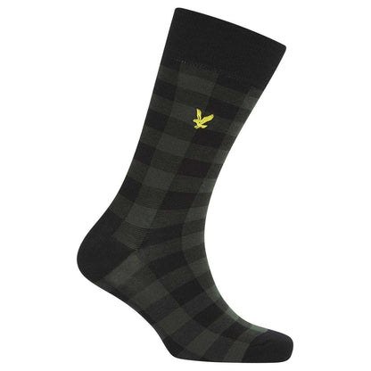 Black Check - Back - Lyle & Scott Mens Boxer Shorts Set