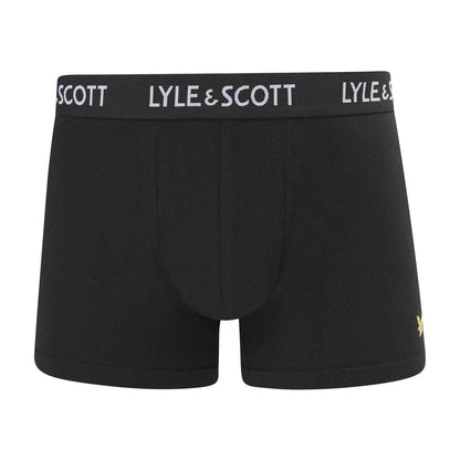 Black Check - Side - Lyle & Scott Mens Boxer Shorts Set