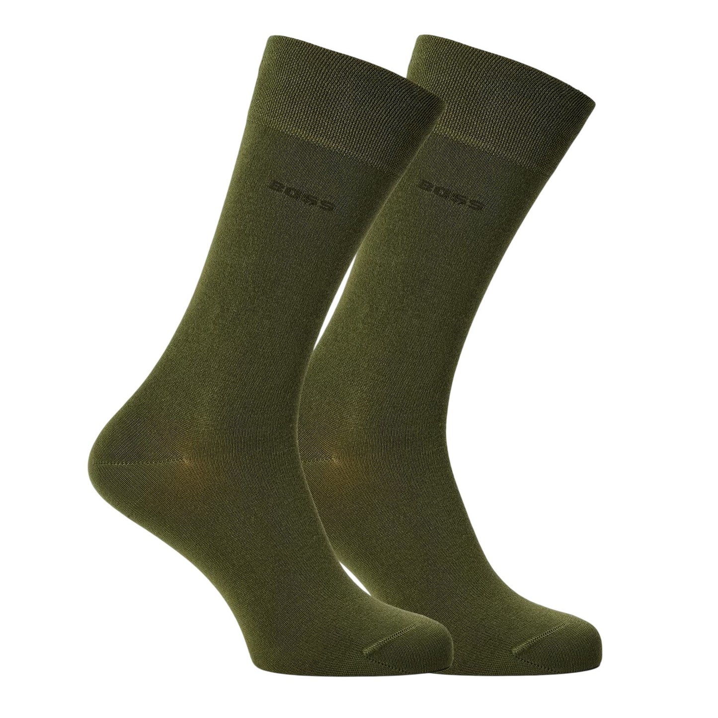 Green - Front - Boss Mens Bamboo Crew Socks (Pack of 2)