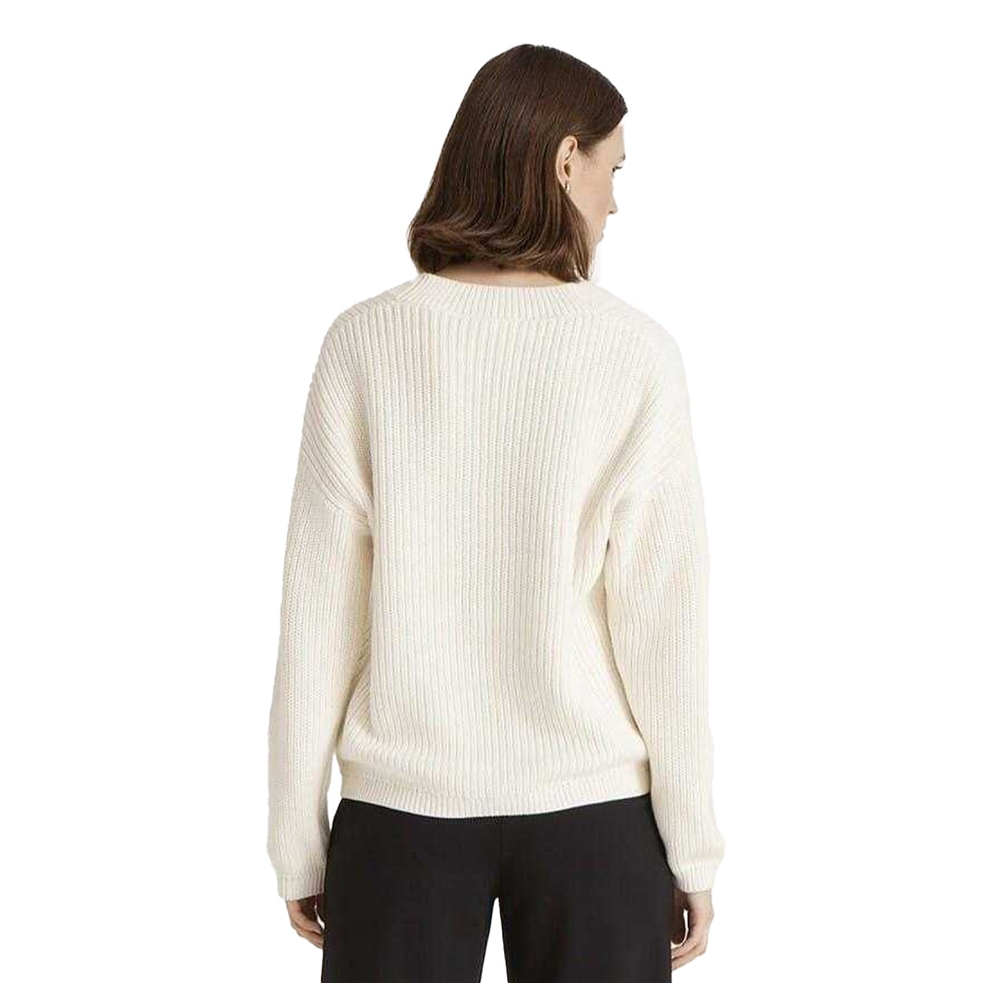 Ivory - Back - Finery Womens-Ladies Estella V Neck Long-Sleeved Cardigan