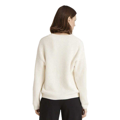 Ivory - Back - Finery Womens-Ladies Estella V Neck Long-Sleeved Cardigan