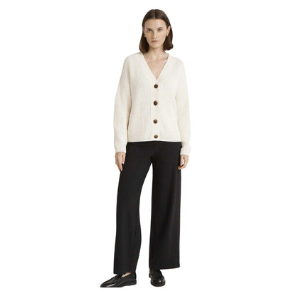 Ivory - Side - Finery Womens-Ladies Estella V Neck Long-Sleeved Cardigan