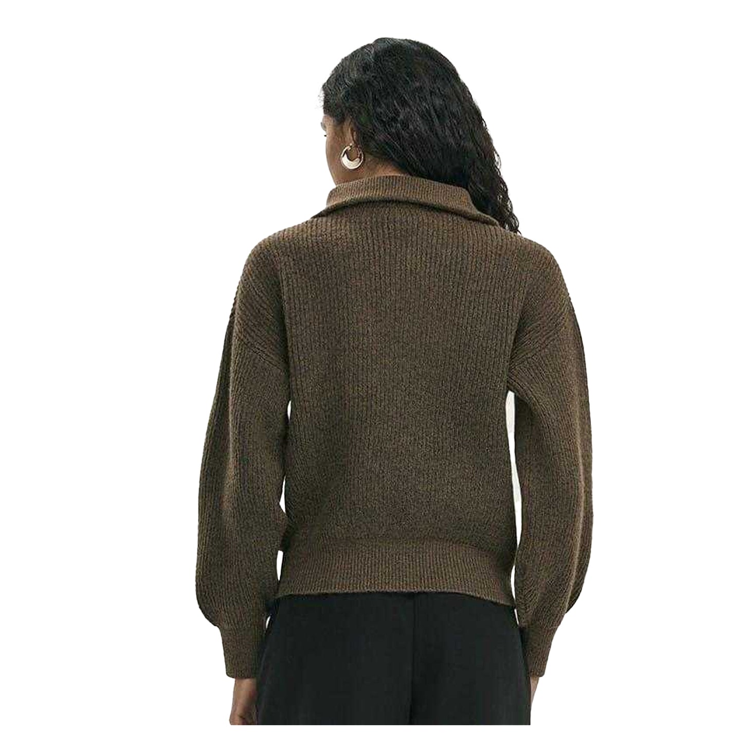 Mole - Back - Finery Womens-Ladies Maddy Funnel Neck Long-Sleeved Sweater Top