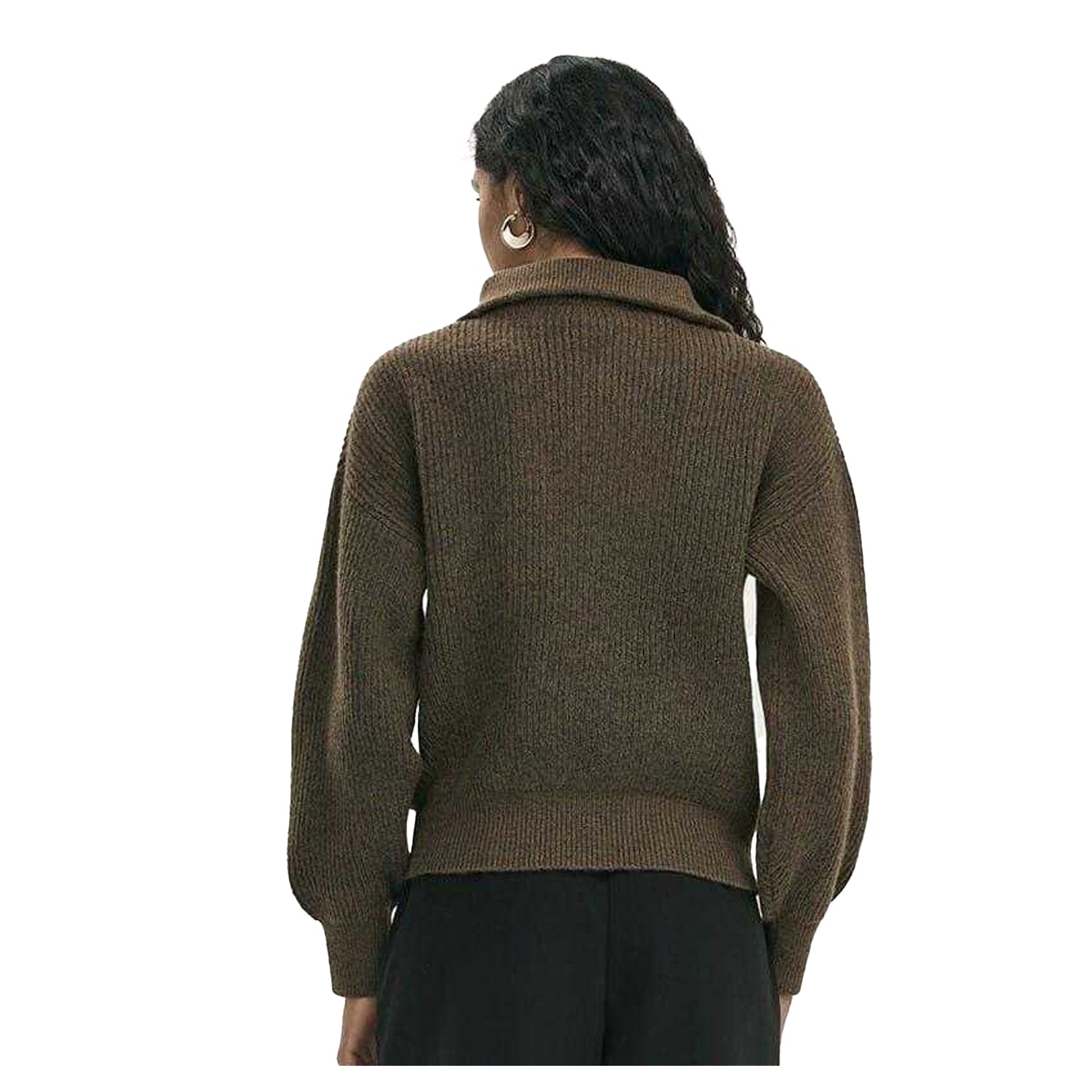 Mole - Back - Finery Womens-Ladies Maddy Funnel Neck Long-Sleeved Sweater Top