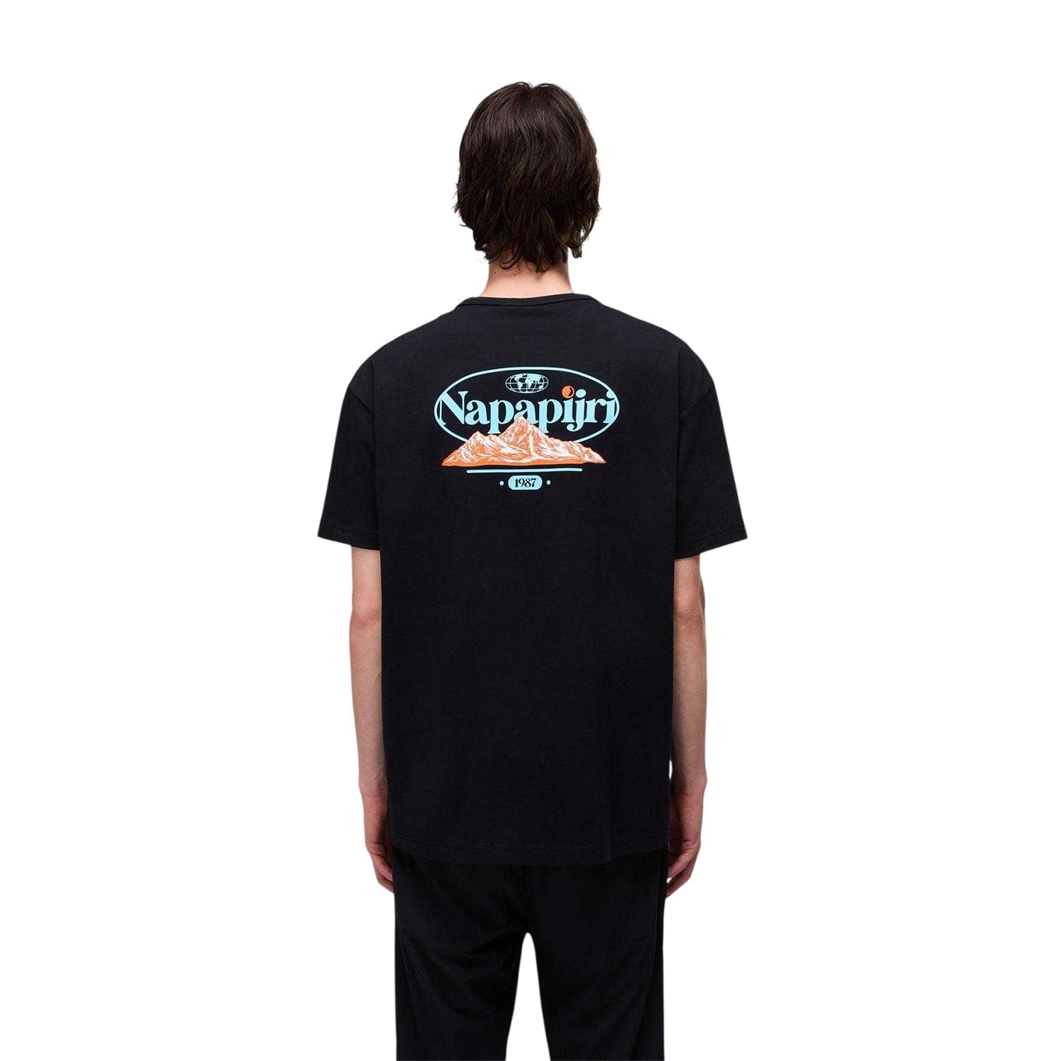Black - Back - Napapijri Mens Graphic T-Shirt