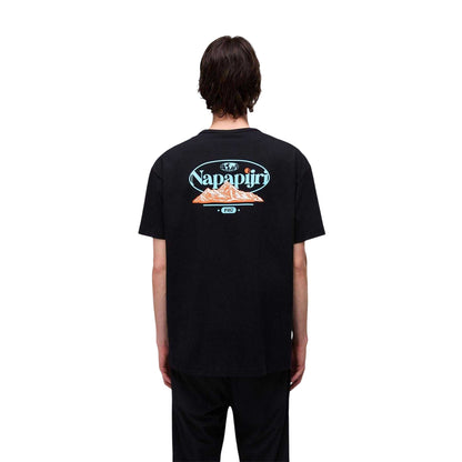 Black - Back - Napapijri Mens Graphic T-Shirt
