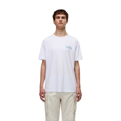 White - Side - Napapijri Mens Graphic T-Shirt