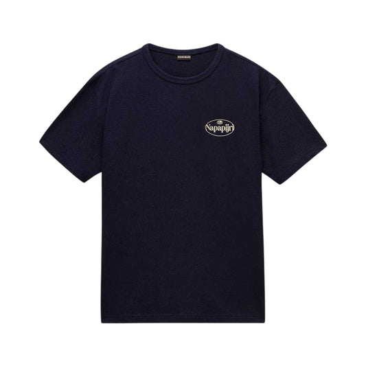 Navy - Front - Napapijri Mens Graphic T-Shirt