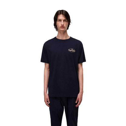 Navy - Side - Napapijri Mens Graphic T-Shirt