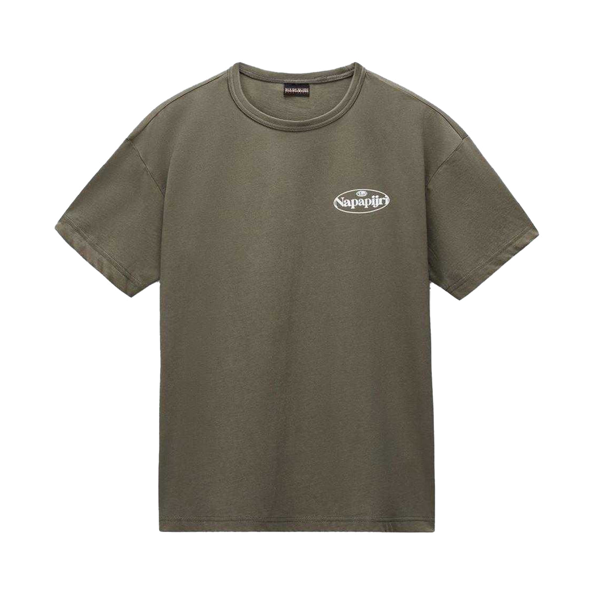 Green - Front - Napapijri Mens Graphic T-Shirt