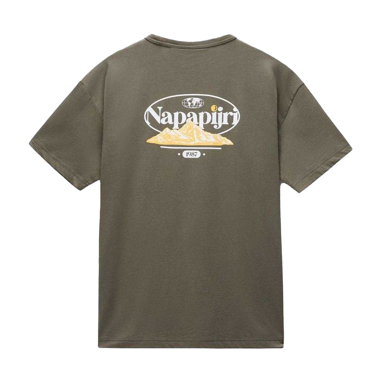 Green - Back - Napapijri Mens Graphic T-Shirt