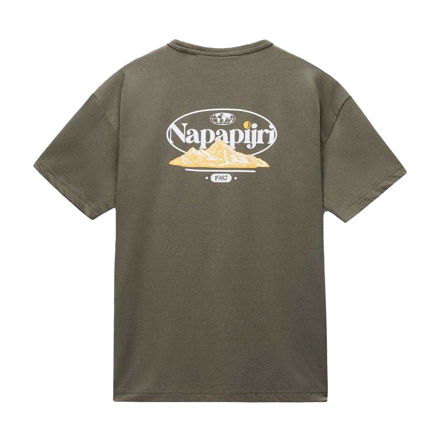 Green - Back - Napapijri Mens Graphic T-Shirt