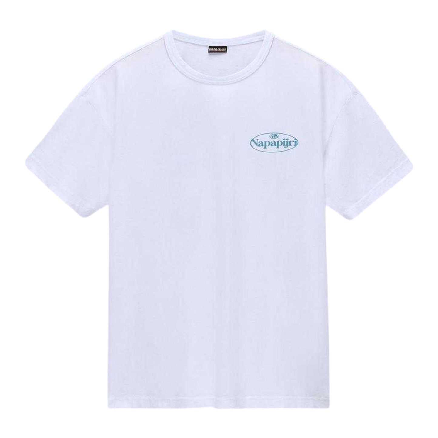 White - Front - Napapijri Mens Graphic T-Shirt