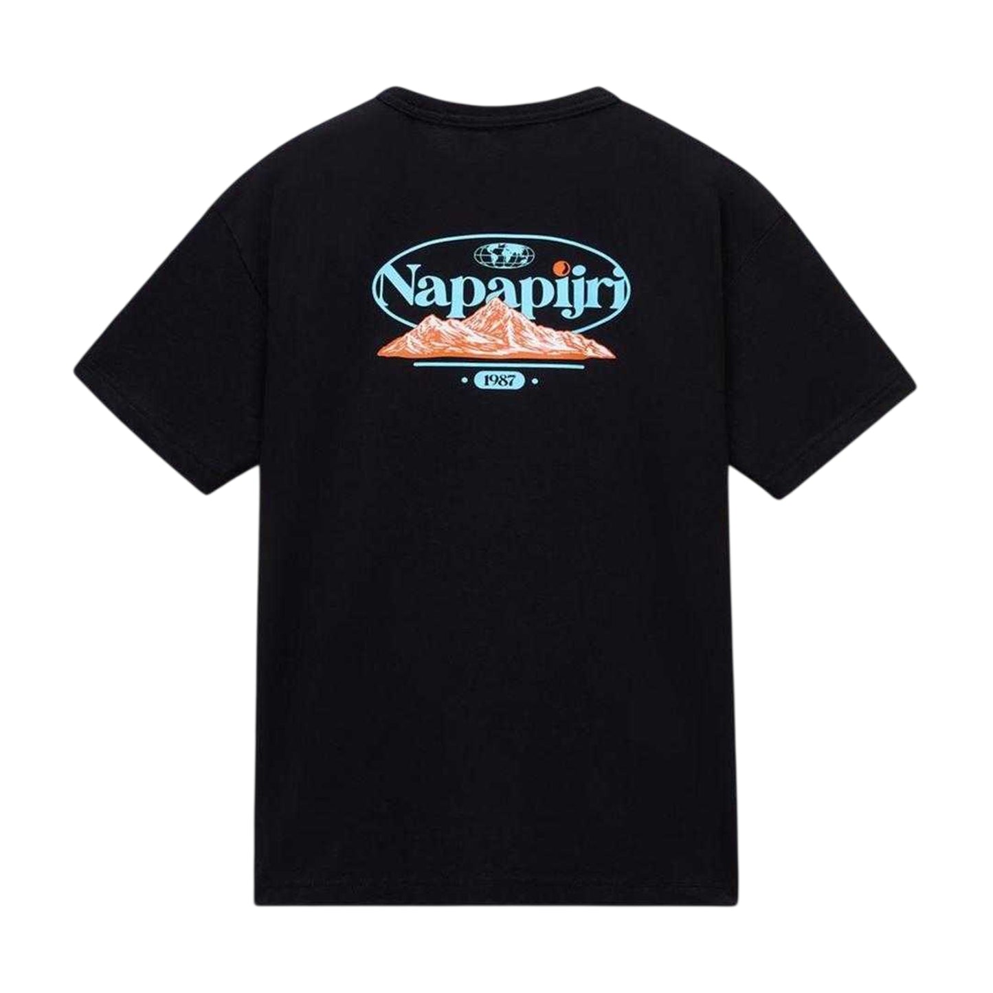 Black - Front - Napapijri Mens Graphic T-Shirt