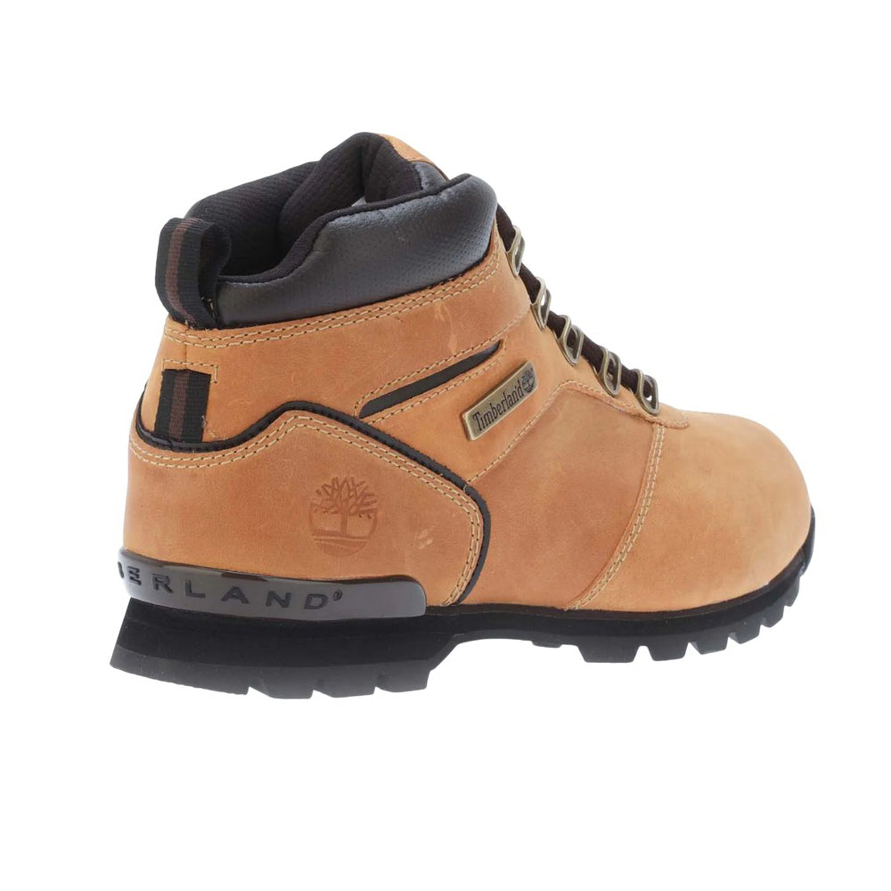 Wheat - Back - Timberland Mens Splitrock Nubuck Lace Up Hiking Boots