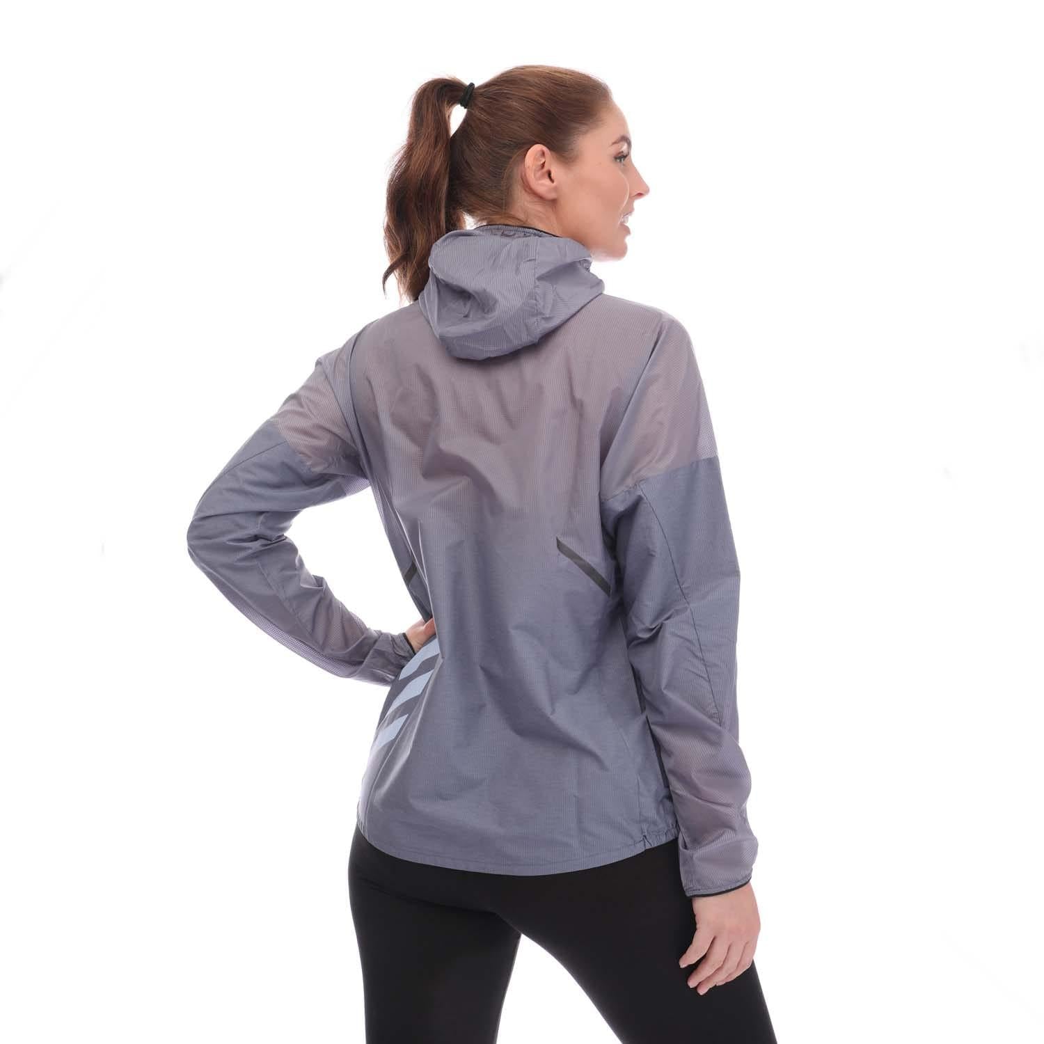 Blue - Back - Adidas Womens-Ladies Terrex Agravic Trail Running Windbreaker