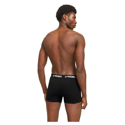 Black - Back - JJ Rebel Mens Boxer Briefs (Pack of 3)