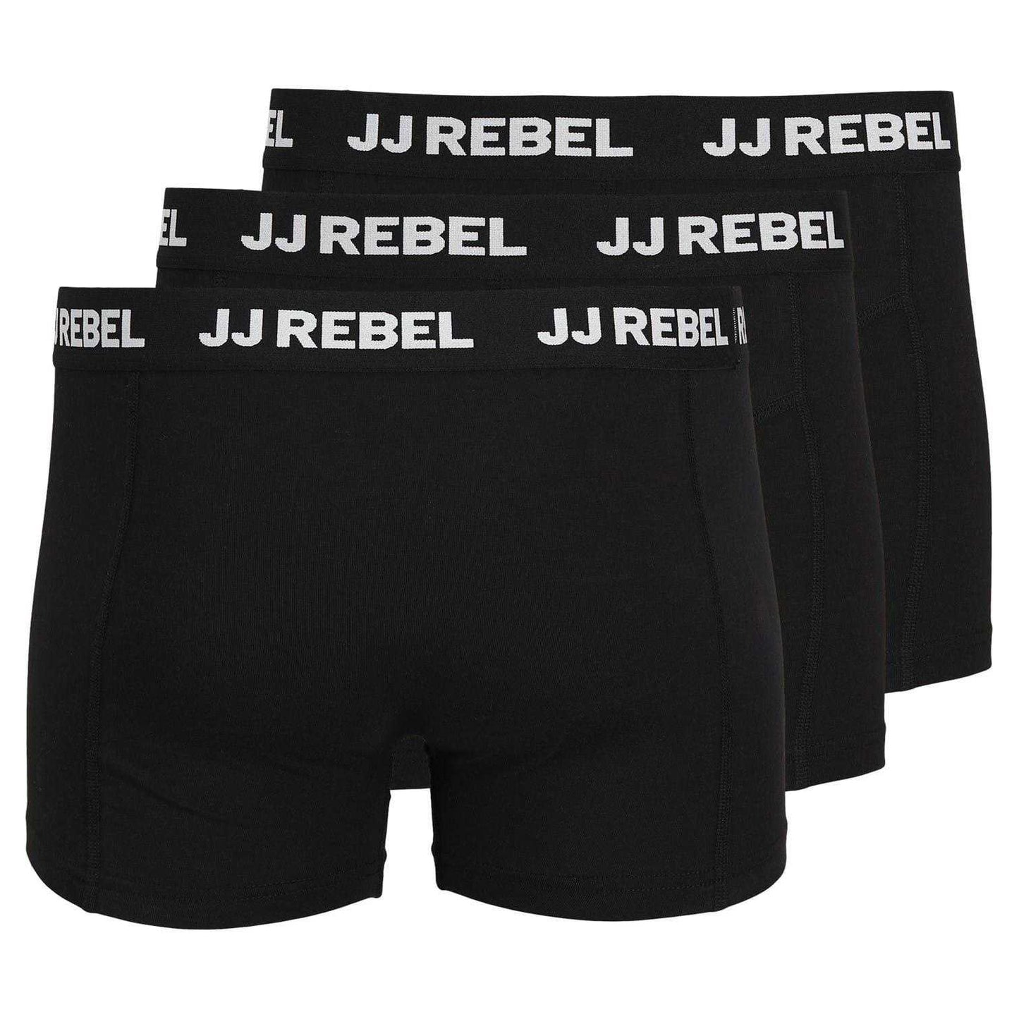 Black - Front - JJ Rebel Mens Boxer Briefs (Pack of 3)