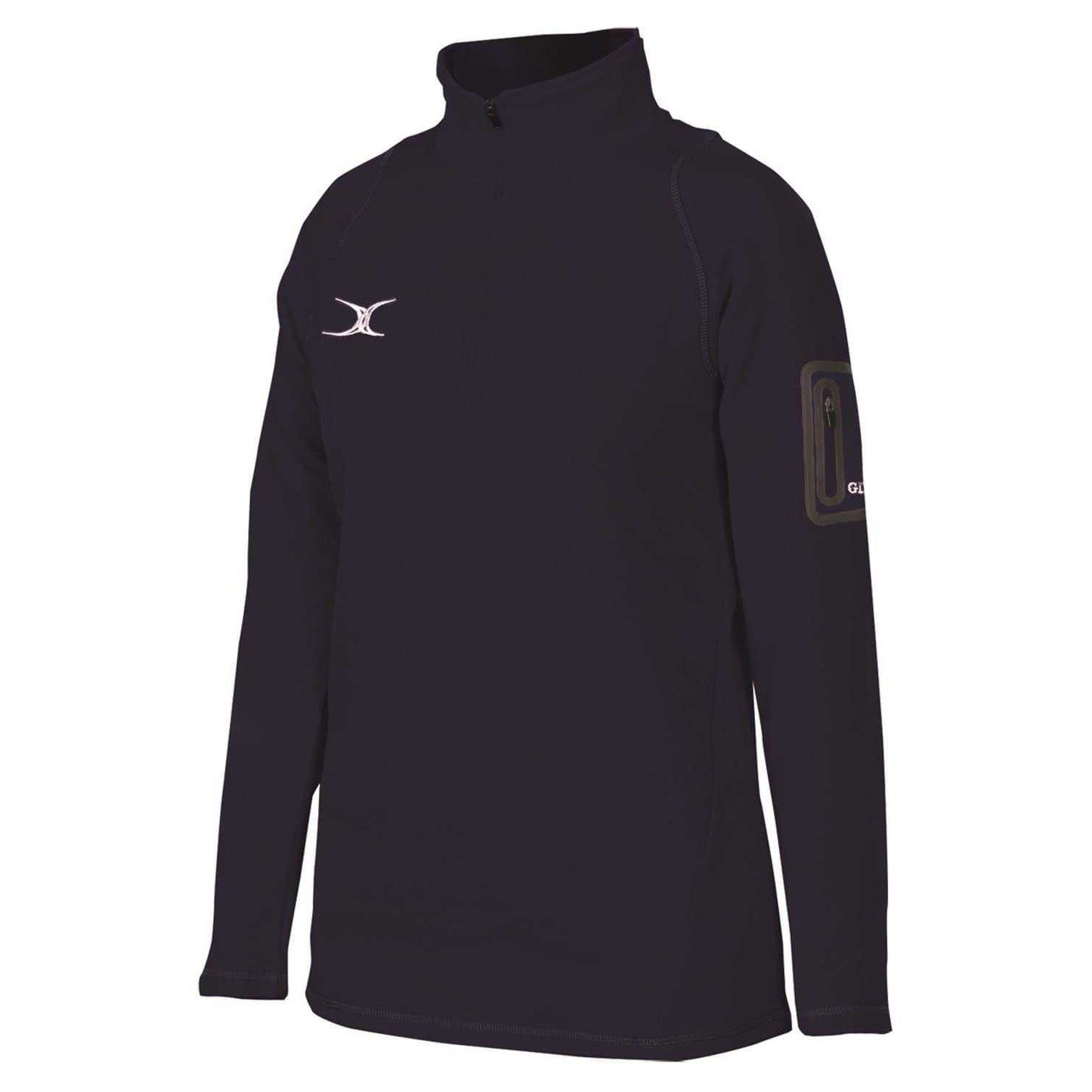 Dark Navy - Front - Gilbert Womens-Ladies Fleece Quarter Zip Raglan Long-Sleeved Sweatshirt