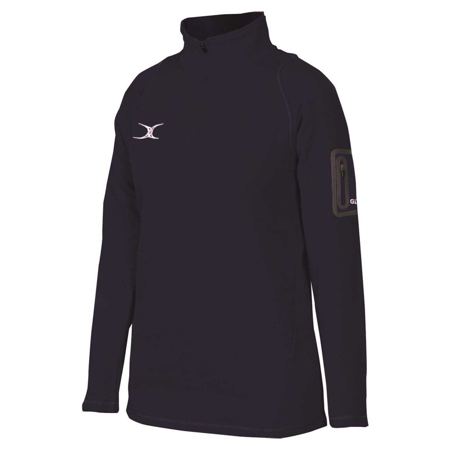 Dark Navy - Front - Gilbert Womens-Ladies Fleece Quarter Zip Raglan Long-Sleeved Sweatshirt