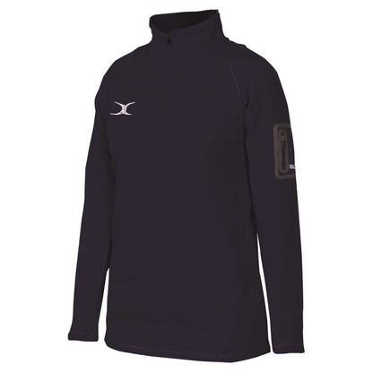Dark Navy - Front - Gilbert Womens-Ladies Fleece Quarter Zip Raglan Long-Sleeved Sweatshirt
